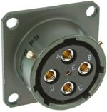 Amphenol Limited Kulatý konektor, specifikace Mil, řada: 62 GB, orientace těla: Rovný, Montáž do skříňky, počet