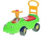 Odrážedlo auto 54cm zelené 12m+ max 25kg + klakson