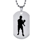 Přívěsek z chirurgické oceli PingPong- včetně řetízku 60 cm