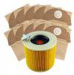 Filtr a sáčky do vysavačů KÄRCHER WD 2, WD 2.200 papírové 1+10ks