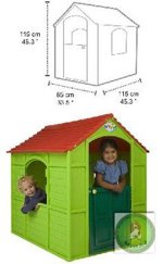 PARADISO Zahradní domek plastový / venkovní domeček 115 x 85 x 115cm