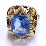 AutorskeSperky.com - 14 kt zlatý prsten s topazem - S7226