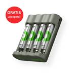 GP Aktion Gratis Ladegerät USB-Modell Ladegerät GP B441 inkl. 4x AAA-Akku akumulátor AAA Ni-MH 850 mAh 1.2 V 1 sada
