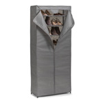 Textilní botník, 7 polic, flísový/kov, šedý 14616