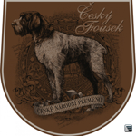 Samolepka Český fúzač - hnedá