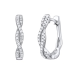 Stříbrné náušnice kruhy se zirkony