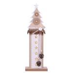 Solight vánoční LED dřevěná dekorace, stromek, 2x AA - 1V236