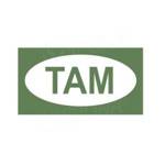 Samolepka na vchodové dveře s textem TAM, 90x50 mm, zelená