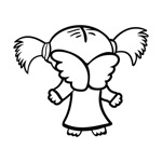 Samolepka andílek v autě na auto a motorku, tuning nálepka (2532)