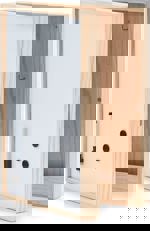 Skříňka na klíče a poznámky s magnetickou tabulí, dřevěná 15142