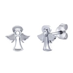 Stříbrné náušnice pecky anděl Bariel