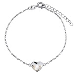 Stříbrný náramek se Swarovski® Crystals srdce čiré