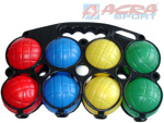 ACRA Hra Petanque plastový osmikoulový set 8 koulí v nosiči