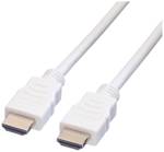 Value HDMI kabel Zástrčka HDMI-A, Zástrčka HDMI-A 7.50 m bílá 11.99.5706 standardní HDMI HDMI kabel