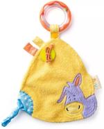 NINY PLYŠ Baby muchláček oslík Laki mazlík s chrastítkem a kousátkem pro miminko