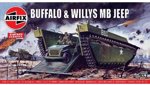 * Airfix Classic Kit VINTAGE military A02302V - Buffalo Willys MB Jeep  1:76