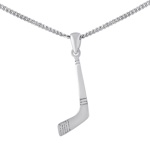 Stříbrný řetízek Nagano s hokejkou