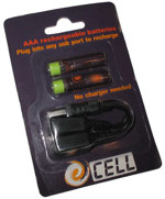 AAA baterie s nabíjením přes USB/miniUSB