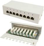 LogiLink NP0016A 8 portů síťový patch box CAT 6 1 U šedá osazený