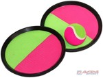 ACRA Hra Catch ball set 2 talíře s míčkem na suchý zip 20cm