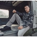 Košile styl VINTAGE dlouhý rukáv GREY CAMO  XXL - Není skladem