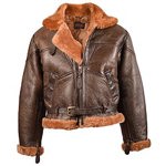 Bunda kožená UK BOMBER RAF s lícem HNĚDÁ