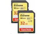SanDisk SDHC karta 32GB Extreme (90MB, s V30 UHS-I U3) 2-pack