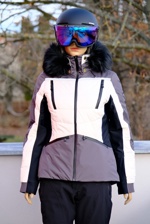 Dámská lyžařská bunda Phenix Grace 5D-Moonlight Jacket barva WT model 2024 + Mývalí kožešina PHENIX FUR RACOON černá