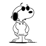 Samolepka Snoopy hood na auto a motorku, tuning nálepka (5972)