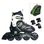 brusle kolečkové dětské muuwmi nastavitelné zelené set 29-32