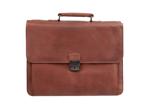 Old West Pánská kožená aktovka na notebook 17" 17501 hnědá 2 jakost