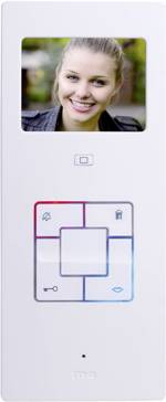 m-e modern-electronics Vistus VD603 kabelový domovní video telefon vnitřní jednotka, stříbrná, bílá, Vistus VD603