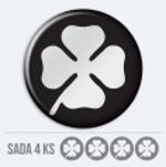 Samolepka střed čtyřlístek na auto a motorku, tuning nálepka (8307)