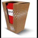 DRINK TO GO Červený - termo keramický hrnek so silikónovým vrškem