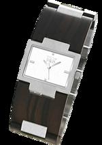 Dámské hodinky Wood – barevná kombinace nerez ocel / bílý ciferník / hnědý pásek