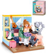 SLUBAN Mini Handcraft Studentský pokoj 216 dílků + 1 figurka STAVEBNICE