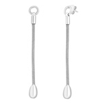 Stříbrné visací pletené náušnice Solaris