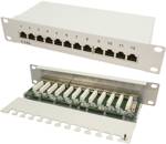 LogiLink NP0041 12 portů síťový patch panel 254 mm (10) CAT 6 1 U pistolová šedá osazený