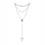 Náhrdelník růženec Olga z chirurgické oceli