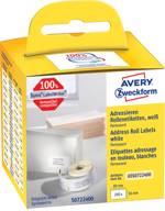 Avery-Zweckform etikety v roli kompatibilní náhradní DYMO, Seiko 99012, S0722400 89 x 36 mm papír bílá 260 ks trvalé Adresní nálepky ASS0722400
