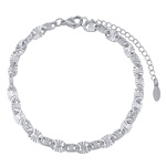 Řetízek na nohu Valentino z chirurgické oceli s diamantovým výbrusem - 5,5 mm