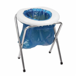 Toaleta přenosná Rothco Camp - stříbrná-bílá