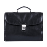 IL GIGLIO kožená aktovka 1050 černá stříbrné kování