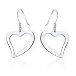 Stříbrné náušnice srdce