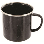 Hrnek plechový smaltovaný 350 ml ČERNÝ