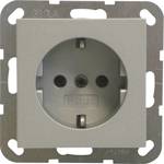 GIRA vestavný zásuvka s ochranným kontaktem Systém 55, Stamdard 55, E2, Event, Event čistý, Event průhledný, Esprit, ClassiX hliník 0188 26 1 ks