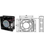 Ventilátor 12V/ 60x60 x 20mm/5325