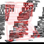 DEDRA gola sada 1/4"+1/2"+3/8-216 dílná, hlavice + bity, HARTSSON 17K216 17k0216