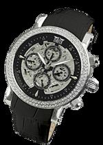 Dámské hodinky Glossy – barevná kombinace nerez ocel / černý ciferník / černý pásek