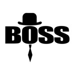 Samolepka BOSS na auto a motorku, tuning nálepka (6309)